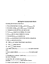 Bài tập thì hiện tại hoàn thành - Tiếng Anh B1 | Trường Đại học Kinh tế, Đại học Quốc gia Hà Nội