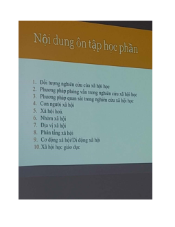 Đáp án tham khảo đề cương Xã hội học đại cương kỳ 2 (2022 - 2023)  | Đại học Sư Phạm Hà Nội