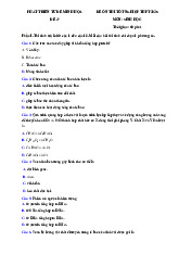 Đề thi thử tốt nghiệp THPT 2025 môn Sinh học bám sát đề minh họa - Đề 27