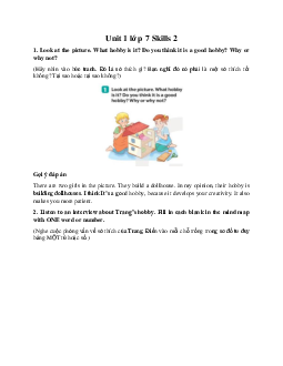 Unit 1 lớp 7 Skills 2 sách Global Success
