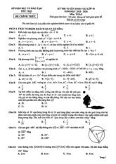 Đề tuyển sinh lớp 10 môn Toán năm 2025 – 2026 sở GD&ĐT Phú Thọ