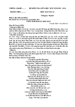 Bộ đề thi giữa học kì 2 môn Ngữ văn 11 năm 2023 - 2024 sách Kết nối tri thức với cuộc sống