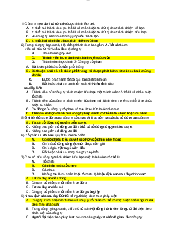 Câu hỏi trắc nghiệm môn luật doanh nghiệp ( có đáp án )