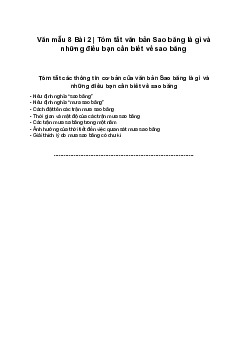Văn mẫu 8 | Tóm tắt văn bản Sao băng là gì và những điều bạn cần biết về sao băng