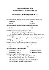 Câu hỏi ôn tập - Môn Giáo dục thể chất - Đại Học Kinh Tế - Đại học Đà Nẵng