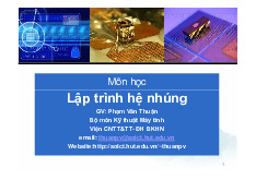 Bài giảng môn Lập trình hệ nhúng | Trường Đại học Bách Khoa Hà Nội