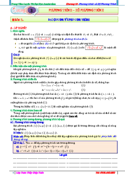 Bài tập phương trình và hệ phương trình – Diệp Tuân