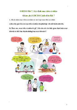 Giải GDCD 8 Bài 7: Xác định mục tiêu cá nhân | Cánh diều