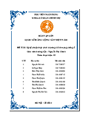 Bài tập: Nghệ thuật chớp thời cơ trong Cách mạng tháng 8 môn Lịch sử Đảng Cộng sản Việt Nam