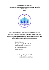 Báo Cáo Chuyên Đề: Nghiên Cứu Marketing Mix môn Marketing | Trường Đại Học Nha Trang