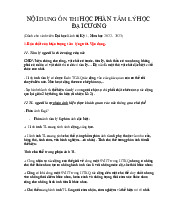 Đề cương môn Tâm lý học đại cương - Trường Đại học lao động -  xã hội