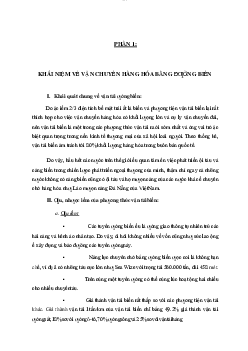 Lý thuyết vận chuyển hàng hóa bằng đường biển