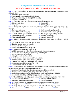 Trắc nghiệm Sử 11 bài 13:Nước Mĩ giữa hai cuộc chiến tranh thế giới (1918-1939) (có đáp án)