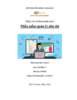 Nhập môn kĩ thuật phần mềm "Phần mềm quản lý siêu thị"
