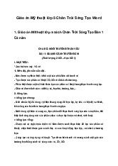 Giáo án Mĩ thuật lớp 5 Chân Trời Sáng Tạo Cả năm