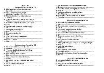 Sentence transformation for gifted students with key (24 pages)