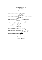 Đề kiểm tra giữa kỳ Giải tích 1 | Đại học Khoa học tự nhiên, Đại học quốc gia Hà Nội