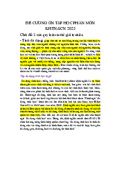Trọn bộ ôn tập đề cương Môn khoa học tự nhiên 2023 | Đại học Sư Phạm Hà Nội