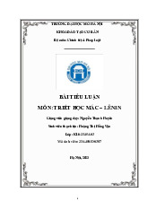 Quan điểm của chủ nghĩa Mác - Lê nin về mối quan hệ giữaphương diện tự nhiên và phương diện xã hội trong con người và sựvận dụng của Đảng để phát huy nhân tố con người ở Việt Nam hiệnnay môn Triết học Mác - Lênin | Trường đại học Mở Hà Nội