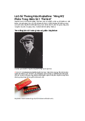 Lịch Sử Thương Hiệu Maybelline | Đại học Bà Rịa - Vũng Tàu