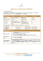 Thư Xác Nhận Đặt Phòng