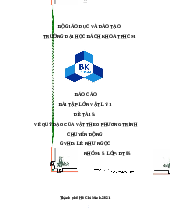 Bài tập lớn Vẽ quỹ đạo của vật theo phương trình chuyển động - Thí nghiệm vật lí | Trường Đại học Bách khoa Thành phố Hồ Chí Minh