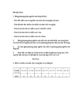 Bài tập thảo luận môn Xác suất thống kê | Học viện Công nghệ Bưu chính Viễn thông