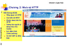 Chương 2 - Web và HTTP - Tổng quan và các kết nối HTTP môn Internet và các giao thức | Học viện Công Nghệ Bưu Chính Viễn Thông