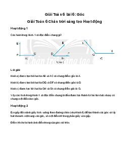 Giải Toán 6 Bài 6: Góc sách  Chân Trời Sáng Tạo