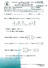 Đề thi giữa HKII học phần Đại số tuyến tính năm 2024 - 2025 | Trường Đại học Công nghệ Thông tin, Đại học Quốc gia Thành phố Hồ Chí Minh