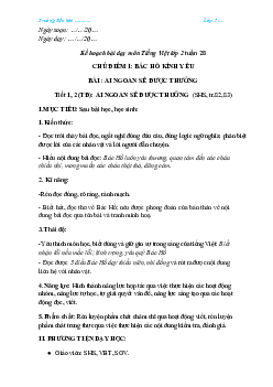 Bài:1 Ai ngoan sẽ được thưởng Tuần 28 Tiết 1, 2| Giáo án Tiếng Việt 2 học kì 2 | Chân trời sáng tạo