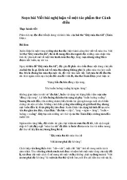 Soạn bài Viết bài nghị luận về một tác phẩm thơ | Ngữ văn 11 Cánh diều