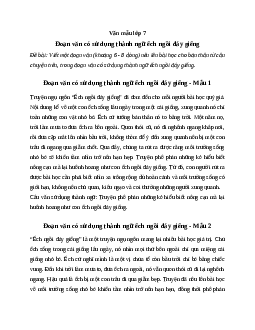 Đoạn văn có sử dụng thành ngữ ếch ngồi đáy giếng | Văn mẫu lớp 7 Cánh diều