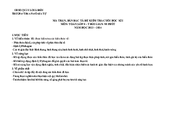 Đề cuối kì 1 Toán 8 năm 2023 – 2024 trường THCS Ngô Gia Tự – Hà Nội