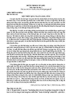 Đề thi học kì 1 môn Ngữ Văn lớp 7 | Đề 2 | Kết nối tri thức