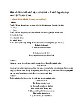 Một số đề thi viết chữ đẹp và bài thi viết chữ đẹp của học sinh lớp 2