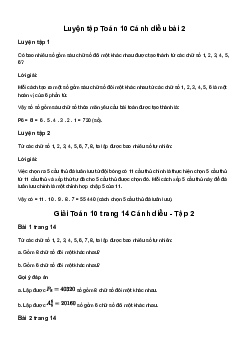Giải Toán 10 Bài 2: Hoán vị. Chỉnh hợp | Cánh diều
