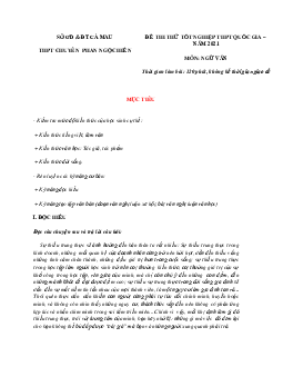 Đề thi thử THPT Quốc gia 2021 môn Ngữ Văn trường chuyên Phan Ngọc Hiển, Cà Mau (có đáp án)