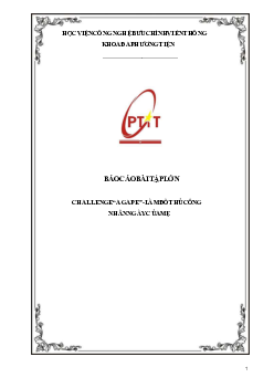 Báo cáo bài tập lớn môn Thiết kế đồ họa đề tài "Challenge AGAPE làm đồ thủ công nhân ngày của mẹ"