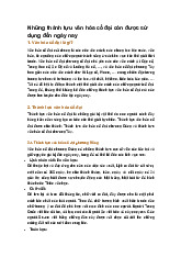 Những thành tựu văn hóa cổ đại còn được sử dụng đến ngày nay