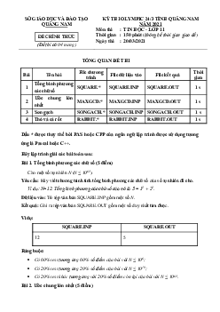 Đề thi Olympic Tin học 11 Sở GD&ĐT Quảng Nam 2021(có đáp án)