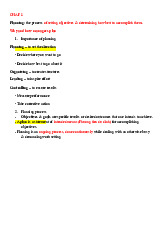 CHAP 8 - Planning, Process, and Management Strategies Overview môn Principle of Management | Trường Đại học Quốc tế, Đại học Quốc gia Thành phố Hồ Chí Minh