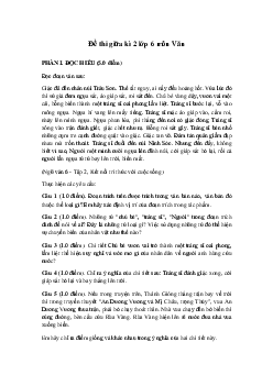 Đề thi giữa học kì 2 lớp 6 môn Văn Kết nối tri thức năm 2024 - Đề 6