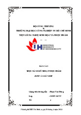 Báo Cáo Thực Hành Kỹ Thuật Thực Phẩm: Bơm Ly Tâm DHTP18CTT Môn Kỹ thuật thực phẩm | Trường Đại học Công nghiệp Thành phố Hồ Chí Minh