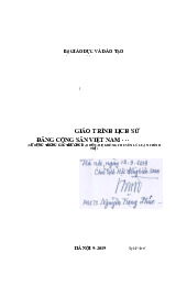 Giáo trình Lịch sử Đảng cộng sản Việt Nam | Đại học Duy Tân