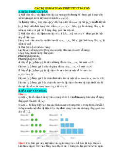 Các dạng bài toán thực tế về dãy số lớp 11 (có lời giải)