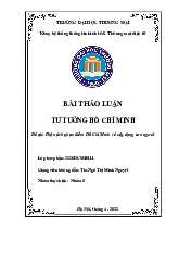 Phân tích quan điểm Hồ Chí Minh về xây dựng con người | Bài thảo luận tư tưởng Hồ Chí Minh