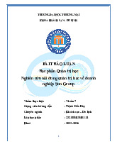 Nghiên cứu nội dung quản trị học về doanh nghiệp sun group | Bài thảo luận quản trị học