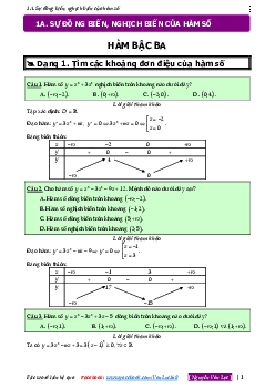 Bài tập trắc nghiệm Toán 12 có đáp án và lời giải chi tiết – Nguyễn Văn Lực