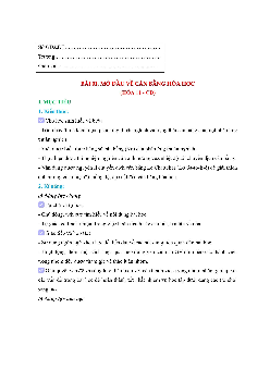 Giáo án Hoá 11 Cánh diều